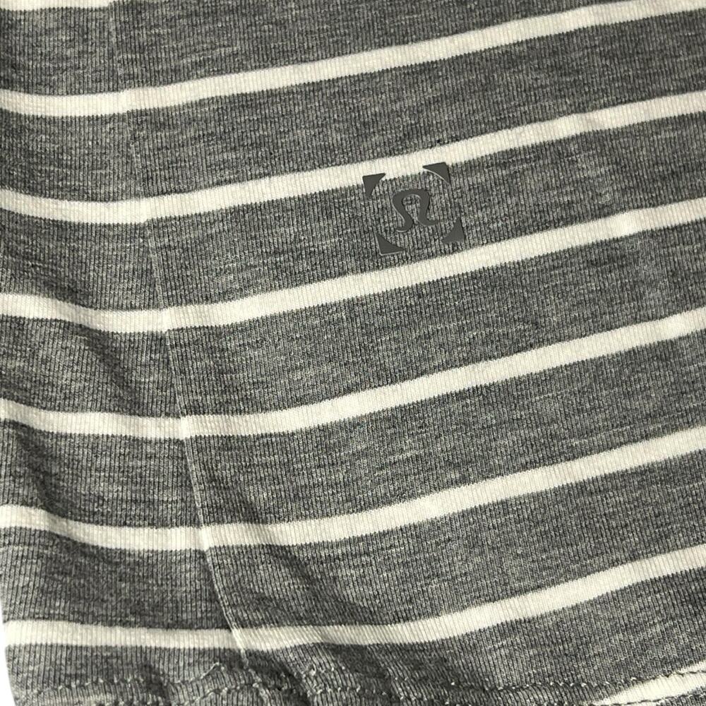 Lululemon Gray Stripe 5 Year Basic Tee Short Slee… - image 5